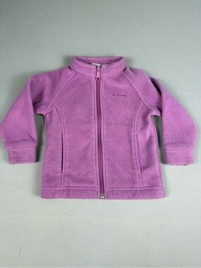 Columbia Purple Fleece Full Zip Jacket Toddler Girls 12-18 Months